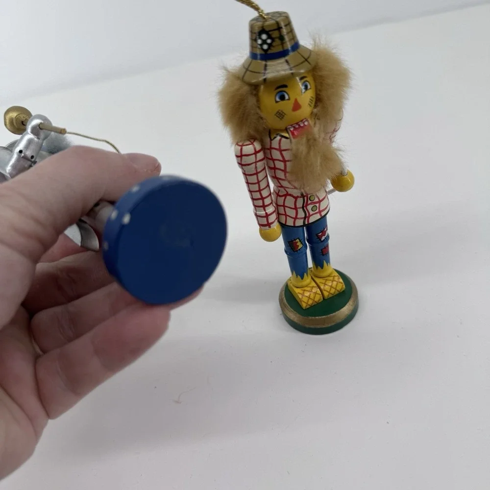 Wizard of Oz Wooden Nutcracker Christmas Ornaments Set of 4 Dorothy Tin Man